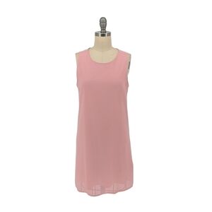 Lilly Rain Shift Dress Pink S preppy casual classic barbiecore tunic chiffon
